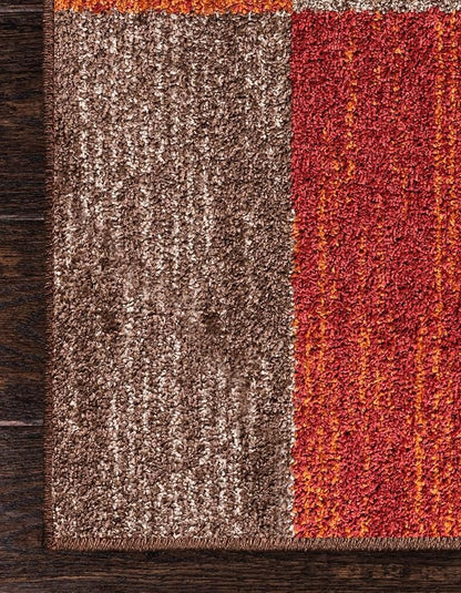 Unique Loom Autumn Collection Area Rug - Providence (4' 1" x 6' 1" Rectangle, Multi/ Beige)