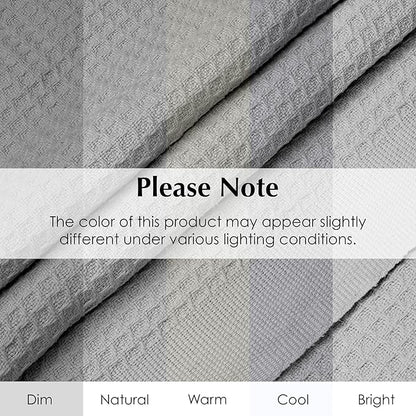 Salt Earth 100% Cotton Throw Blanket, Twin, 68"x92" Waffle Throws for Home, Bedrooms, Outdoor and Cozy Couch, Modern Bed Room Decor Blankets, Lightweight, All Season Western Blanket (Scottish Grey)