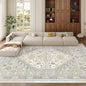 zesthome 8x10 Area Rugs for Living Room,Non-Slip Backing Washable Rugs,Vintage Large Area Rug，Stain Resistant Home Decor Rug (Beige,8'x10')
