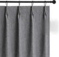 WdFour 42x63 Inch Pinch Pleated Blackout Curtains - Pack of 2, 100% Light Blocking Thermal Insulated Drapes with Textured Weave, Extra Long Back Tab Window Panels for Living Room & Bedroom,Dark Gray.
