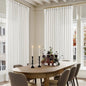 Ivory White Extra Wide Pinch Pleat Linen Curtains 84 Inches Long for Living Room Sliding Glass Door 100 Inch Wide Curtain Memory Trained Pleated Drape with Hooks Rings 100x84 Large Window Curtain