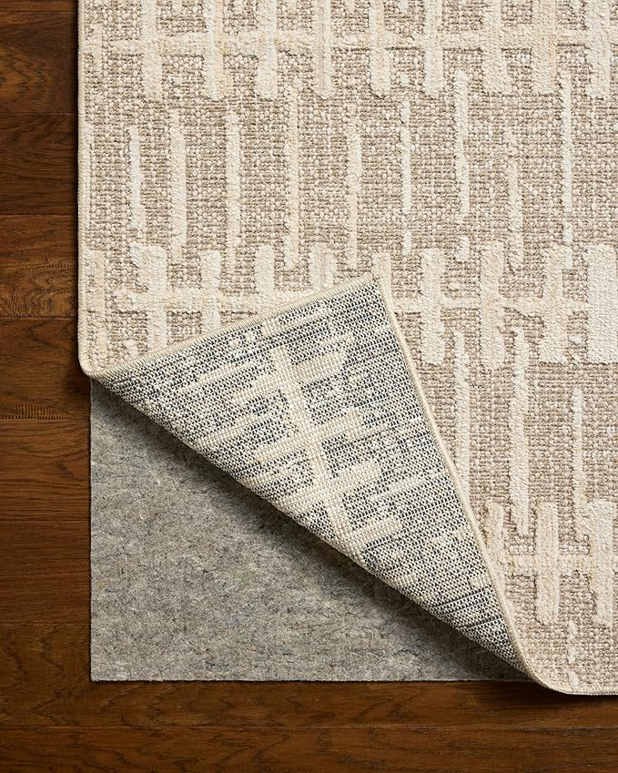 Loloi Amber Lewis Bexley Collection BEX-02 Taupe/Natural 4'-0" x 6'-0" Accent Rug Neutral, Textured, Living, Bedroom, Dining, Carpet
