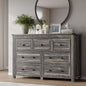 7-Drawer Dresser, Modern Wooden Storage Chest of Drawers, Dresser TV Stand, Wood Drawer Organizer with Metal Handles for Bedroom, Living Room, Hallway