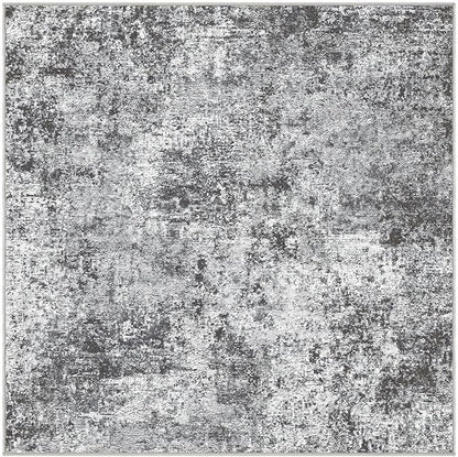 Square Area Rug Living Room Rugs - 6x6 Washable Large Soft Indoor Neutral Modern Abstract Low Pile Rug Carpet for Bedroom Dining Room Farmhouse Home Office - Grey