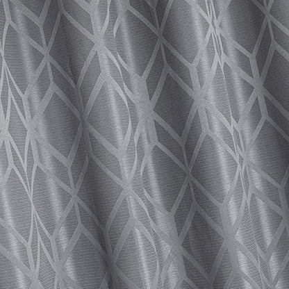 Amazon Basics Jacquard 2-Piece 100% Blackout Curtains, Living Room and Bedroom Drapes, Thermal Insulated Window Treatment, 42"x63", Grey