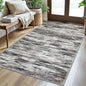 3x5 Modern Abstract Area Rug for Entryway, Grey Brown Super Soft Washable Rug with Non-Slip, Low-Pile Door Mat Indoor for Living Room Bedroom, Carpet with Non-Shedding