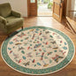 Mushroom Insect 6ft Round Rug Washable Non-Slip Soft Ultra-Thin Small Boho Circle Carpet for Entryway Kitchen Bedroom Nursery Dining Room Khaki Green