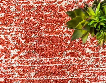 Unique Loom Del Mar Collection Area Rug - Jennifer (9' x 12' Rectangle, Red/ Beige)