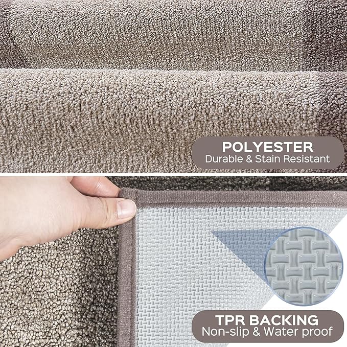 Machine Washable Runner Rug 32" x 120", Non Slip Kitchen Mat for Floor, Absorbent Entryway Rug for Kitchen, Bedroom, Living Room, Hallway, Door (Roll Packing)