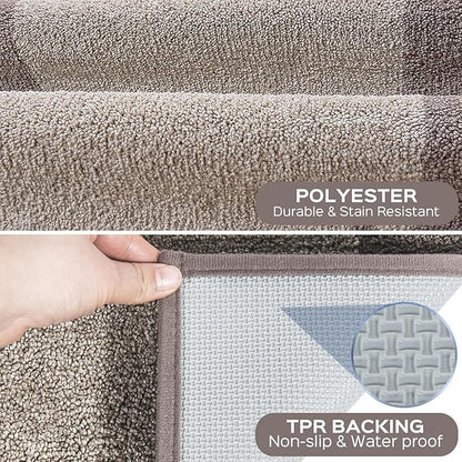 Machine Washable Kitchen Rug 32" x 84", Non Slip Kitchen Mat for Floor, Absorbent Entrance Runner Rug for Bedroom, Hallway, Bathroom, Door (Roll Packing)