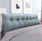 homecozy Wedge Headboard Pillow Dorm Room Reading Pillow Back Support for Sitting Up in Bed Bolster Lumbar Cushion Body Positioning Bedrest Gift for Mom Cotton Linen 76in Gray King