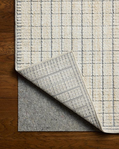 Loloi Amber Lewis Bexley Collection BEX-04 Slate/Natural 6'-6" x 9'-3" Area Rug Neutral, Textured, Living, Bedroom, Dining, Carpet