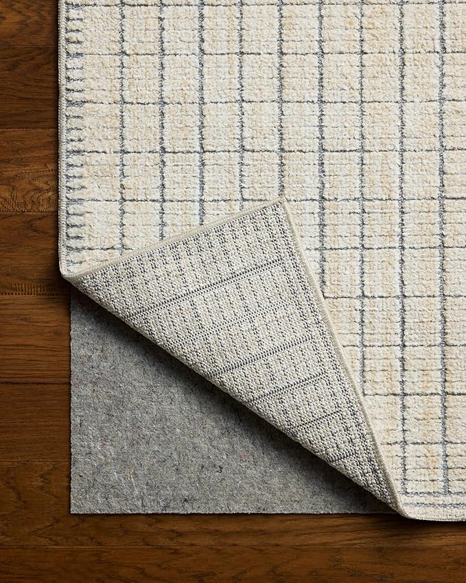 Loloi Amber Lewis Bexley Collection BEX-04 Slate/Natural 2'-7" x 4' Accent Rug Neutral, Textured, Living, Bedroom, Dining, Carpet