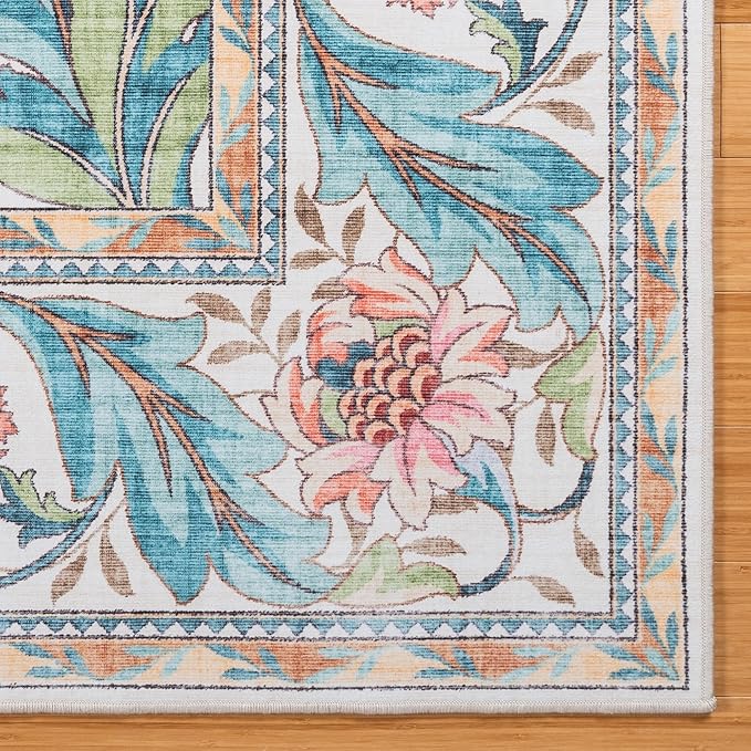 Gertmenian Indoor Boho Area Rug | Home Decor for Entryway, Bedroom, Living Room, Office, Kitchen | Non Slip, Soft, Printed Accent Rugs | Altair, Ivory, 9x13 Extra Large, 24500