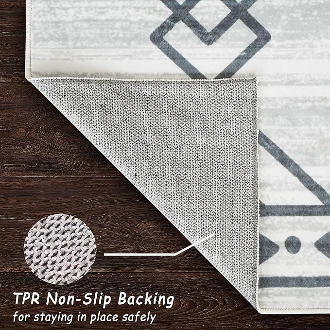 Runner Rug 2'x8' Western Washable Non-Slip Runners for Hallways Kitchen Entryway Laundry Room Modern Carpet Hallway Runner Checkered