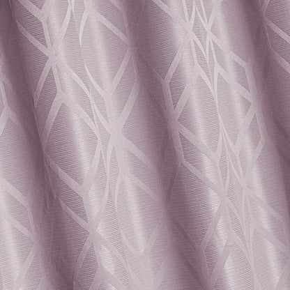 Amazon Basics Jacquard 2-Piece 100% Blackout Curtains, Living Room and Bedroom Drapes, Thermal Insulated Window Treatment, 52"x84", Pink