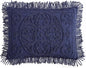 Beatrice Home Fashions Medallion Chenille Bedspread, Standard Sham, Navy