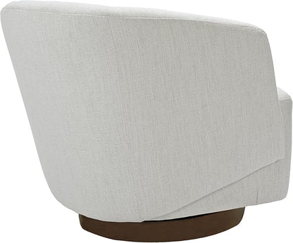MINCETA Accent Chair,Modern Swivel Chairs for Living Room and Bedroom Reading with Wood Base,Set of 2,Performance Fabric in Ivory