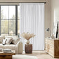 White 80 Inch Pinch Pleated Black Out Curtains 2 Panel Set for Living Room Pinch Pleat Linen Drapes with Liner 80 Inches Long 100% Blackout Light Blocking Energy Saving Curtain for Dining Bedroom