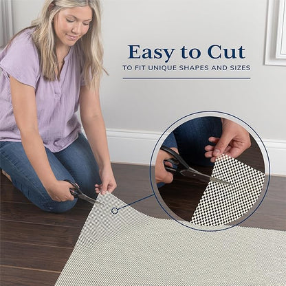 Veken 4x5 Ft Rug Pad Gripper for Hardwood Floors, Non Slip Rug Bedroom Pads for Area Rugs, Thick Rug Grippers for Tile Floors, Under Carpet Anti Skid Mat, Keep Your Rugs Safe and in Place