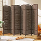 JOSTYLE Room Divider 6ft. Tall Extra Wide Privacy Screen, Folding Privacy Screens with Diamond Double-Weave Room dividers and Freestanding Room Dividers Privacy Screens(Brown, 6-Panel)
