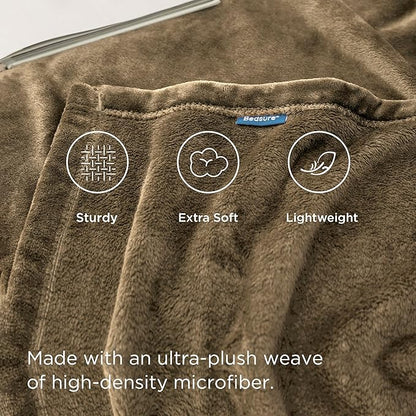 Bedsure GentleSoft Fleece Throw Blanket Camel - 300GSM Blankets for Couch, Sofa, Bed, Soft Lightweight Plush Cozy Throws for Toddlers, 50x60 inches