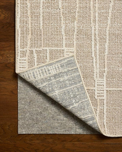 Loloi Amber Lewis Bexley Collection BEX-05 Mushroom/Natural 5'-0" x 7'-6" Area Rug Neutral, Textured, Living, Bedroom, Dining, Carpet