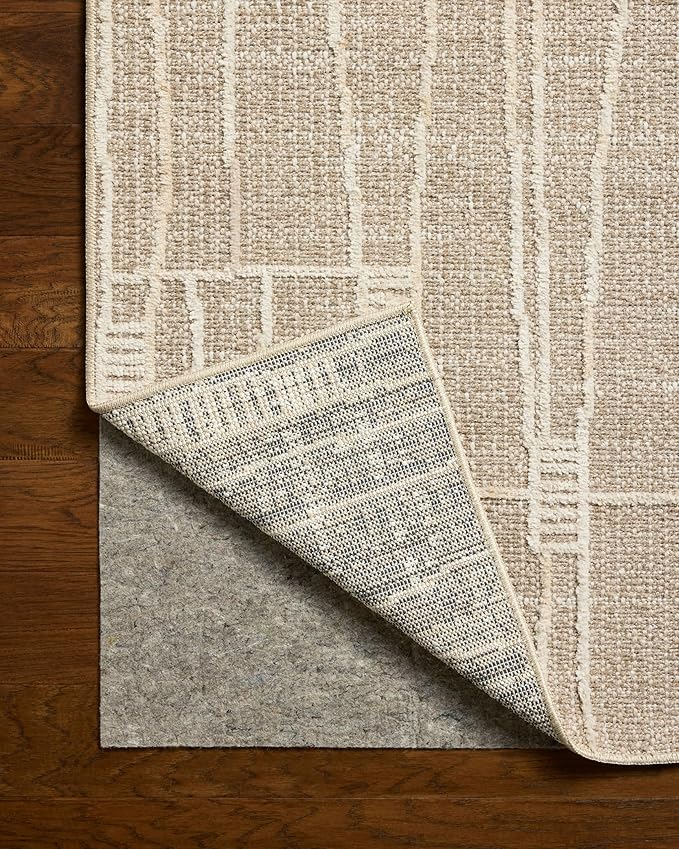 Loloi Amber Lewis Bexley Collection BEX-05 Mushroom/Natural 2'-7" x 8'-0" Runner Rug Neutral, Textured, Living, Bedroom, Dining, Carpet