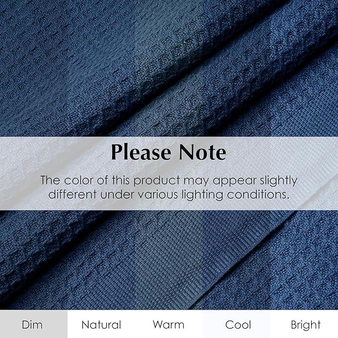 Salt Earth Organic Cotton Throw Blanket, King, 106"X92" Waffle Throws for Home, Bedrooms, Outdoor & Office Couch, Modern & Cozy Bed Room Decor Blankets,Lightweight All Season Western Blanket (Navy)