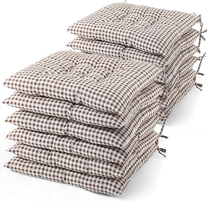Geetery 12 Pcs Floor Pillows for Classroom Bulk Square Seating Cushions for Floor Chair School Kindergarten Reading Corner, 15.7'' Large Thick Meditation Cushions Yoga Nursery Daycare (Plaid Color)