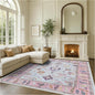 Fame Rugs Pink Beige Modern Oushak Rug 9x12, Vintage Turkish Colorful Oriental Washable Antique Inspired Oversize Area Rugs, Luxury Living Room Bedroom (390PP, 9' x 12)