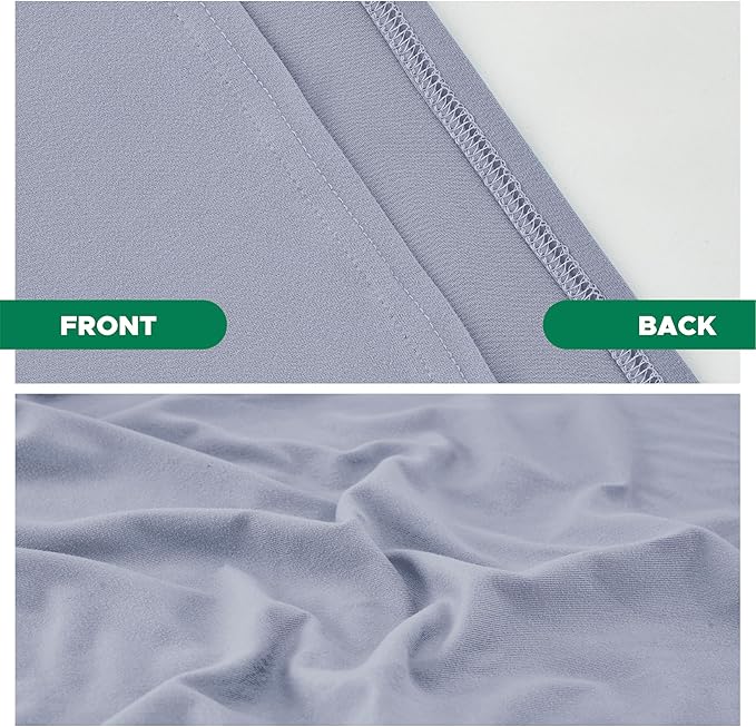 Biscaynebay Decorative Box Spring Cover Full & Full XL Size, Silver Grey Luxurious Jersey Knitting Stretchy Wrap Around 4 Sides Bed Skirt for Home/Hotels, Easy Fit Wrinkle & Fade Free Machine Washable