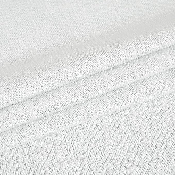 Vision Home Rod Pocket Back Tab White Total Blackout Bedroom Curtains 95 inch for Living Room Nursery Window Panels Thermal Insulated Energy Efficient Soundproof Pure White Drapes 2 Panels 50" Wx95 L
