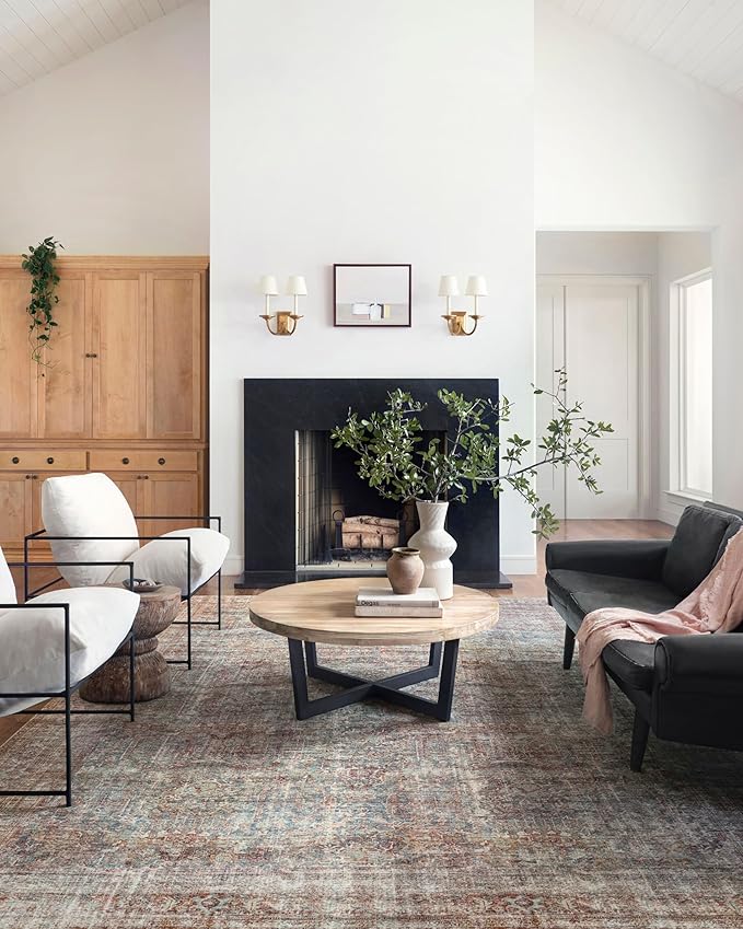 Loloi Chris Loves Julia Jules Collection JUL-05 Lagoon/Brick 2'-0'' x 5'-0'', .13" Pile Height, Accent Rug