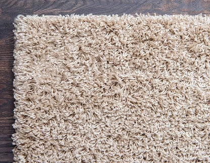 Unique Loom Solid Shag Collection Area Rug (2' 2" x 3' 1" Rectangle, Taupe)