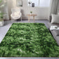PAGISOFE Fluffy Dark Green Rugs for Living Room 5x8, Modern Abstract Bedside Carpets, Plush Rug High Pile Emerald Green Rugs for Kids Boys Girls Teen Dorm Nursery Room Decor Aesthetic, No-Shedding