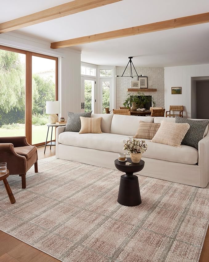 Loloi Angela Rose Ember Collection EMB-06 Clay/Mist 3'-6" x 5'-6" Accent Rug