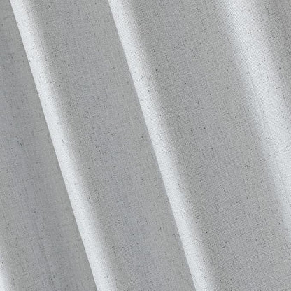 Amazon Basics Faux Linen Blackout Curtains for Bedroom and Living Room, 2-Piece Set with Grommets, 42" W x 63" L, White
