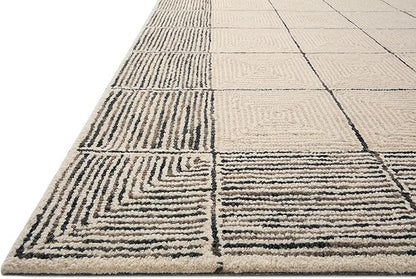 Loloi Chris Loves Julia Francis Collection FRA-02 Cream/Black 2'-6" x 7'-6" Runner Rug