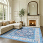 Fame Rugs Blue Modern Oushak Rug 8x10, Vintage Turkish Colorful Oriental Washable Antique Inspired Large Area Rugs, Luxury Living Room Bedroom (387BNB, 7'6 x 10')