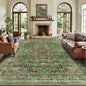 9x12 Large Area Rugs for Living Room Ultra-Soft Washable Rug Vintage Distressed Non-Slip Low Pile Stain Resistant Carpet for Bedroom Dining Room Kitchen Office