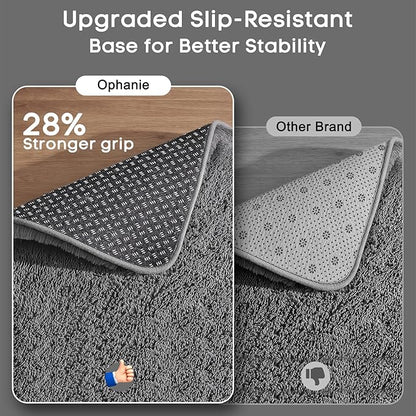 Ophanie 8x10 Area Rugs for Living Room, Upgrade Non-Slip Fluffy Soft Large Shag Bedroom Carpet, Grey Big Indoor Thick Nursery Rug, Gray Carpets for Boy and Girls Room Dorm Home Decor Aesthetic