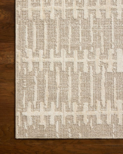 Loloi Amber Lewis Bexley Collection BEX-02 Taupe/Natural 7'-10" x 10' Area Rug Neutral, Textured, Living, Bedroom, Dining, Carpet