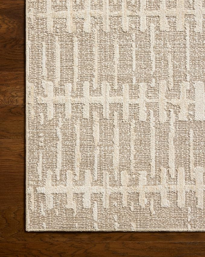 Loloi Amber Lewis Bexley Collection BEX-02 Taupe/Natural 2'-7" x 4' Accent Rug Neutral, Textured, Living, Bedroom, Dining, Carpet