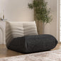 Fireside Bean Bag Sofa - Large Bean Bag Chair for Adults & Teens, High Density Comfortable Foam, Memory Foam, Black & White