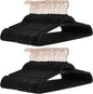 Amazon Basics Slim, Velvet, Non-Slip Suit Clothes Hangers, Black/Rose Gold - Pack of 100