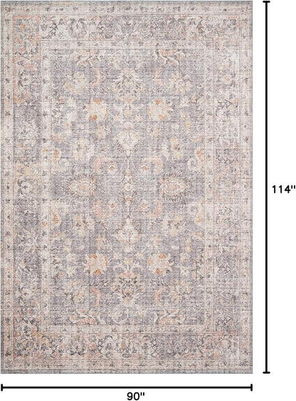 Loloi Skye Collection SKY-01 Grey/Apricot 7'-6" x 9'-6" Area Rug