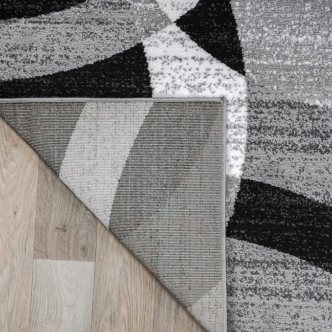 Rugshop Contemporary Abstract Circles Perfect for high Traffic Areas of Your Living Room,Bedroom,Home Office,Kitchen Area Rug 12' x 15' Gray