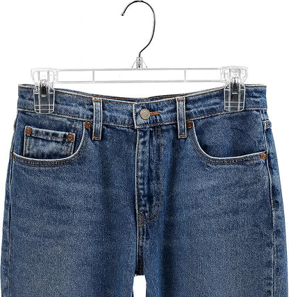 DEILSY™ Pants Hangers with Clips – Space Saving Pants Hangers - Stylish Jeans Hangers for Closet Organization - Durable Hangers for Pants, Skirts, Jeans, Shorts, Trousers - 30 Pack