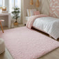 PAGISOFE Pink Rugs for Girls Bedroom 4x6 Ft Fluffy Cute Girls Room Decor Aesthetic Area Rugs Kawaii Baby Nursery Rugs Plush Playroom Shag Teen Girl Rug Thick Fur Dorm Rug Living Room Carpet